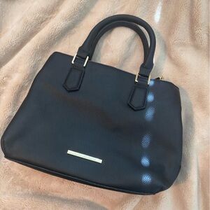 Steve Madden Black Tote Bag with Gold Accents